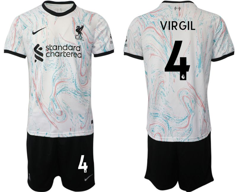 Men 2022-2023 Club Liverpool away white #4 Soccer Jersey